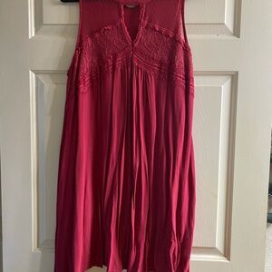 Xhilaration Red Lace Tunic Dress